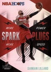 2020-21 Hoops Spark Plugs Damian Lillard #7 card