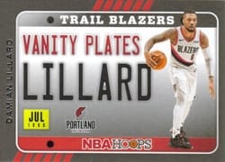 2020-21 Hoops Vanity Plates Damian Lillard #12 card