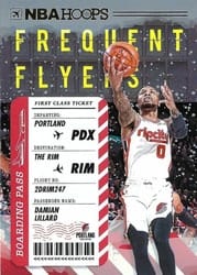 2020-21 Hoops Winter Frequent Flyers Damian Lillard #14 card