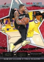 2020-21 Hoops Winter Lights Camera Action Damian Lillard #17 card
