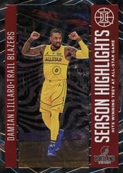 2020-21 Panini Illusions Season Highlights Damian Lillard #15 card