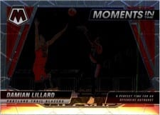 2021-22 Panini Mosaic Moments in Time Damian Lillard #18 card