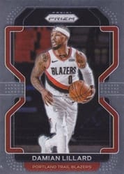 2021-22 Panini Prizm Base Set Damian Lillard #116 card