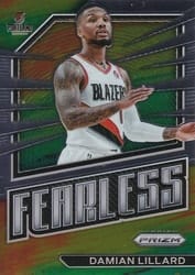 2022-23 Panini Prizm Fearless Damian Lillard #17 card