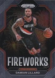 2022-23 Panini Prizm Fireworks Damian Lillard #3 card