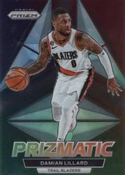 2022-23 Panini Prizm Prizmatic Damian Lillard #30 card