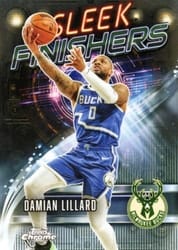 2025-26 Topps Chrome Sleek Finishers Damian Lillard #SF-9 card