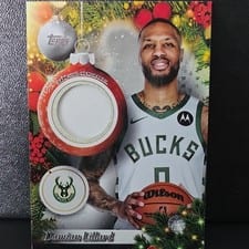 2025 Topps Holiday Player Relic Damian Lillard #PR-DL card