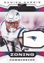 2020 Panini Playbook Zoning Commission Damien Harris #ZC-14 card