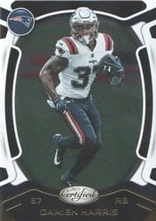 2021 Panini Certified Base Set Damien Harris #9 card