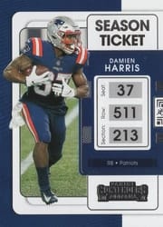 2021 Panini Contenders Base Set Damien Harris #69 card