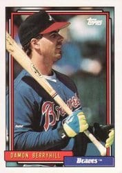 1992 Topps Base Set Damon Berryhill #49 card