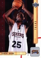 2001-02 Upper Deck Base Set Damone Brown #195 card
