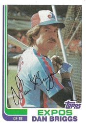 1982 Topps Base Set Dan Briggs #102 card