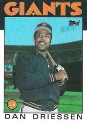 1986 Topps Base Set Dan Driessen #65 card