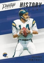 2019 Panini Prestige History Makers Dan Fouts #HM-DF card