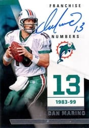 2023 Donruss Franchise Numbers Autographs Dan Marino #FN-DM card