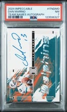 2024 Panini Impeccable Impeccable Team Names Autographs Dan Marino #1 card