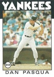 1986 Topps Base Set Dan Pasqua #259 card