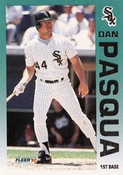 1992 Fleer Base Set Dan Pasqua #93 card