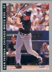 1993 Fleer Base Set Dan Pasqua #587 card