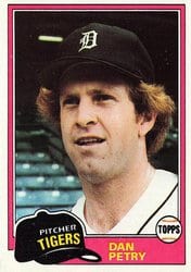 1981 Topps Base Set Dan Petry #59 card