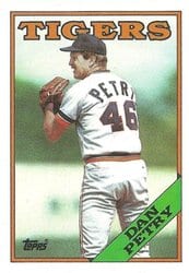 1988 Topps Base Set Dan Petry #78 card