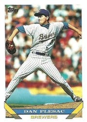 1993 Topps Base Set Dan Plesac #16 card