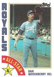1984 Topps Base Set Dan Quisenberry #407 card