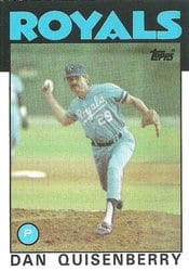 1986 Topps Base Set Dan Quisenberry #50 card
