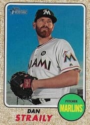 2017 Topps Heritage Base Set Dan Straily #547b card