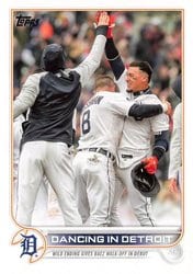 2022 Topps Update Base Set Dancing in Detroit (Javier Baez / Robbie Grossman) #US238 card