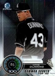 2018 Bowman Scouts Top 100 Dane Dunning #BTP-85 card