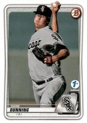 2020 Bowman 1st Edition Base Set Dane Dunning #BFE-92 card