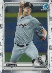 2020 Bowman Chrome Prospects Dane Dunning #BCP-232 card