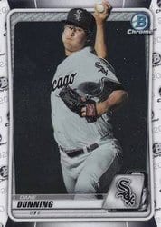 2020 Bowman Chrome Prospects Dane Dunning #BCP-92 card