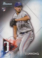 2021 Bowman Sterling Base Set Dane Dunning #BSR-70 card