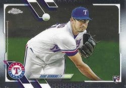2021 Topps Chrome Base Set Dane Dunning #187 card