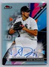 2021 Topps Finest Autographs Dane Dunning #FA-DD card