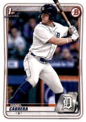 2020 Bowman Draft Base Set Daniel Cabrera #BD-62 card
