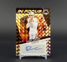 2025 Panini Mosaic In Focus Signatures Daniel Carlson #IFS-DCN card