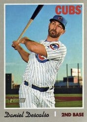 2019 Topps Heritage Base Set Daniel Descalso #586 card