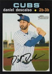 2020 Topps Heritage Base Set Daniel Descalso #623 card