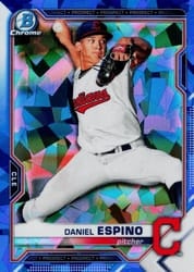 2021 Bowman Sapphire Edition Base Set Daniel Espino #BCP-123 card