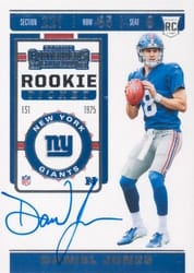 2019 Panini Contenders Base Set Daniel Jones #102 card