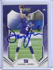 2021 Panini Playoff Autographs Daniel Jones #107 card