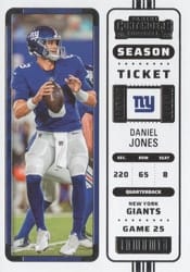 2022 Panini Contenders Base Set Daniel Jones #69 card