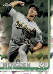 2019 Topps Chrome Sapphire Edition Base Set Daniel Mengden #553 card