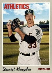 2019 Topps Heritage Base Set Daniel Mengden #11 card