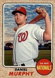 2017 Topps Heritage Base Set Daniel Murphy #457 card